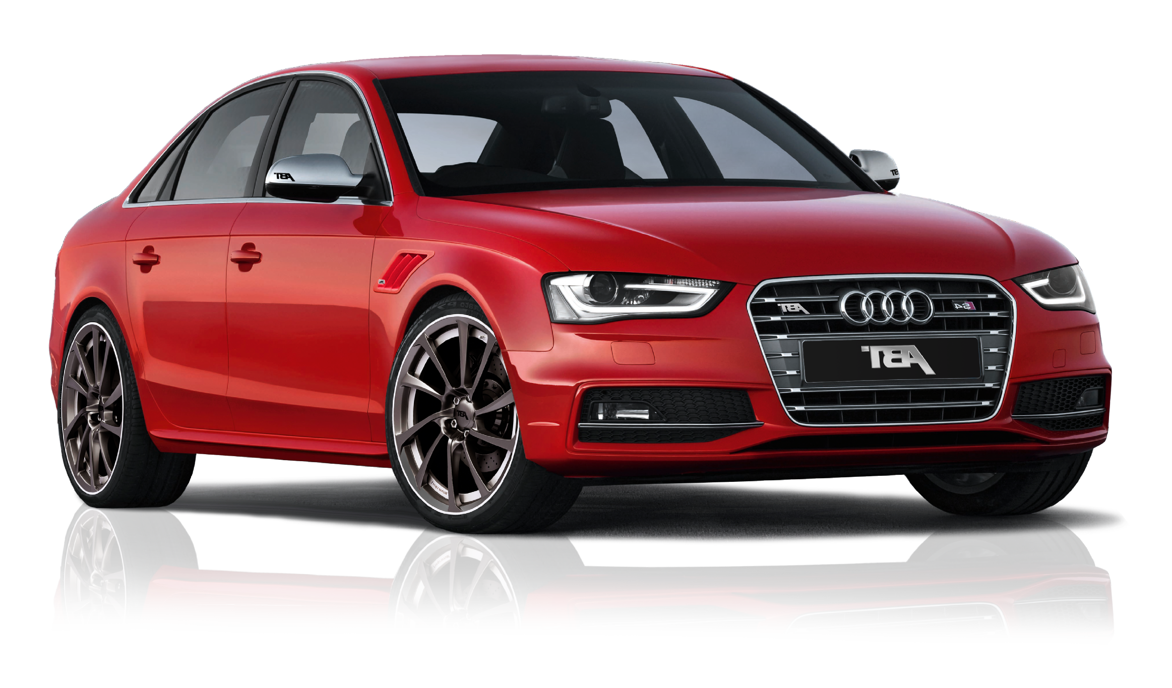 Happy customers with new car